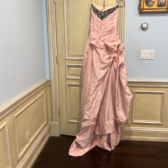 Tony Bowls Pink and Brown Cheetah Print Gown - Picture 4 of 10